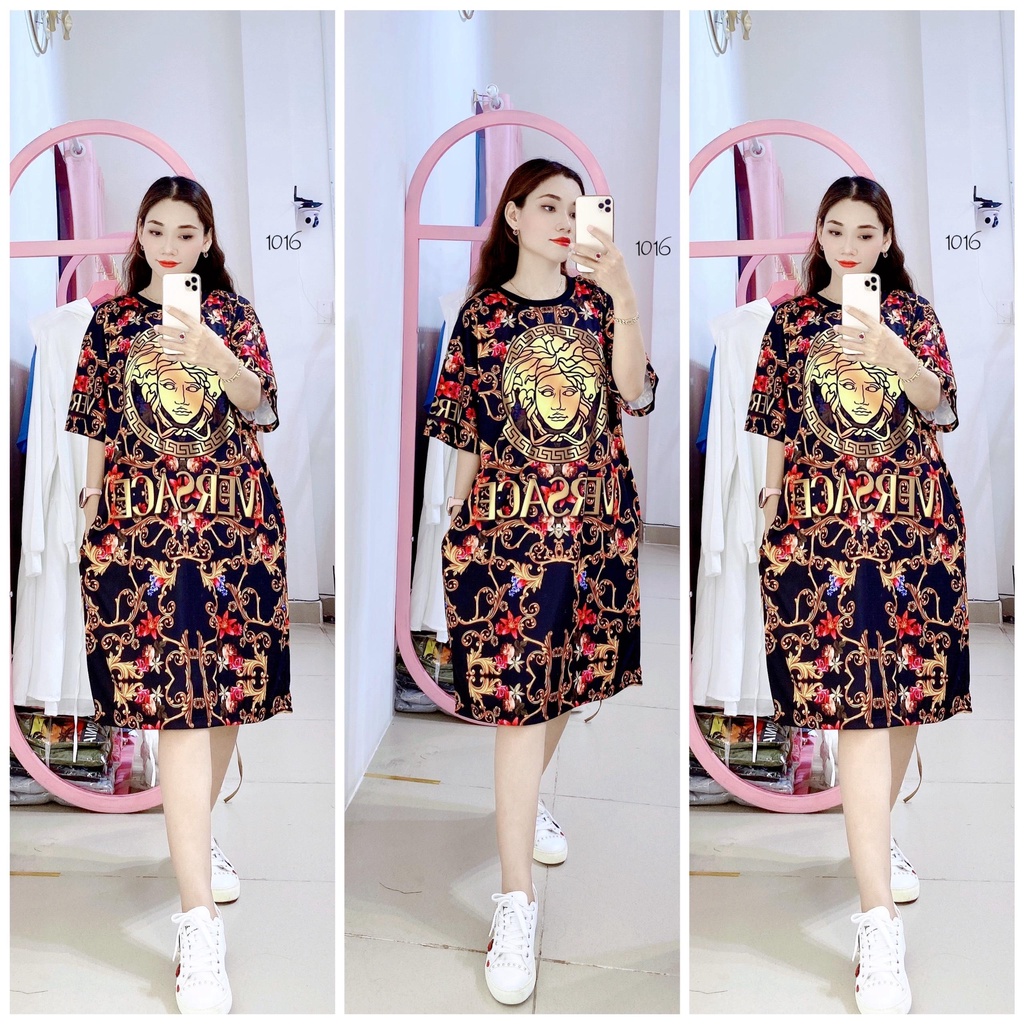(55kg đến 85kg) Đầm Suông 3D Big Size, Hình thật shop chụp - D1016