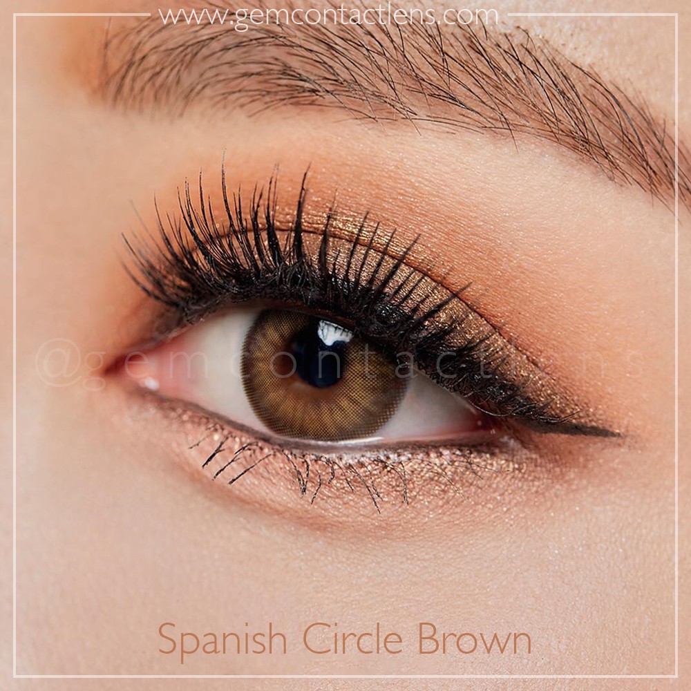 [ĐỦ ĐỘ] áp tròng SPANISH CIRCLE BROWN - HSD 1 năm