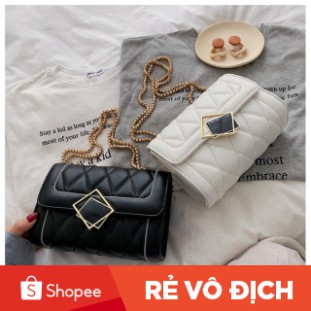 Túi xách nữ, túi đeo chéo khóa gương lệch cao cấp thời trang Hàn Quốc TX24 - Túi xách Chip Xinh