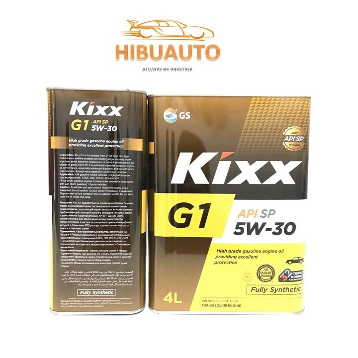 [ 2021 ] Dầu Nhớt KIXX G1 5W30 SP 4 Lít Thùng Thiếc Cao Cấp - HIBUAUTO