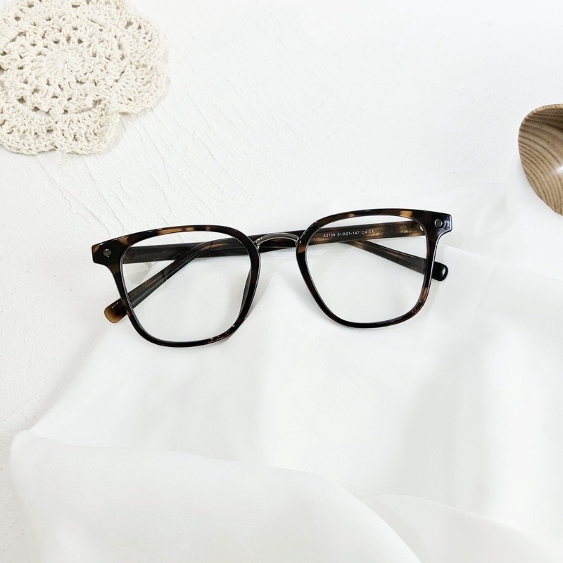 Kính giả cận, Gọng kính cận cao cấp 2139 lõi thép dáng vuông nam nữ Jolie eyewear