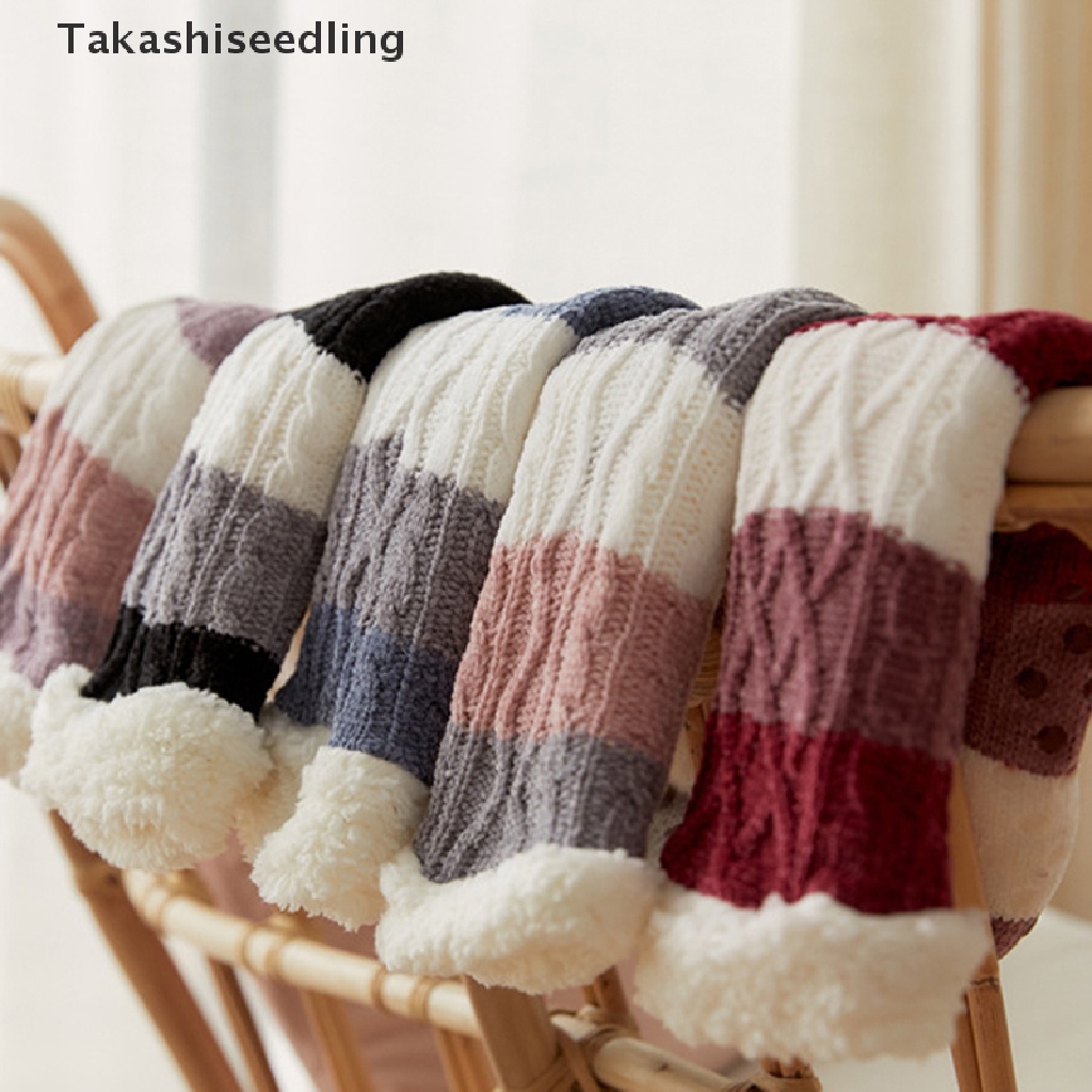 (Takashiseedling) Vớ Đi Trong Nhà Lót Lông Cừu Dày Giữ Ấm Mùa Đông Mới Dành Cho Bạn Nữ Bán Chạy