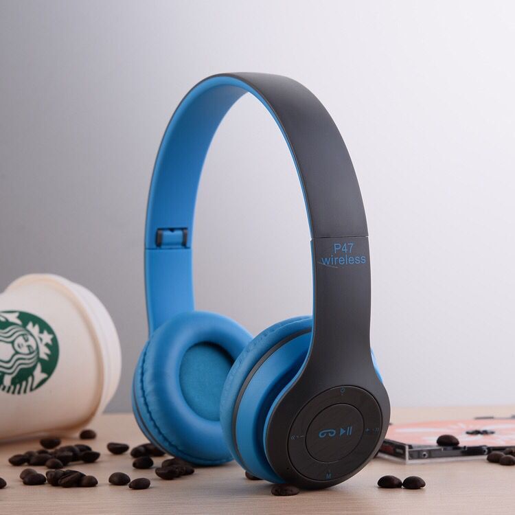 Tai nghe bluetooth Chụp Tai Headphone P47 Lắp được thẻ nhớ ,Âm Thanh Đỉnh Cao, Nghe Gọi Rõ Nét Phù Hợp Cả Nam Và Nữ