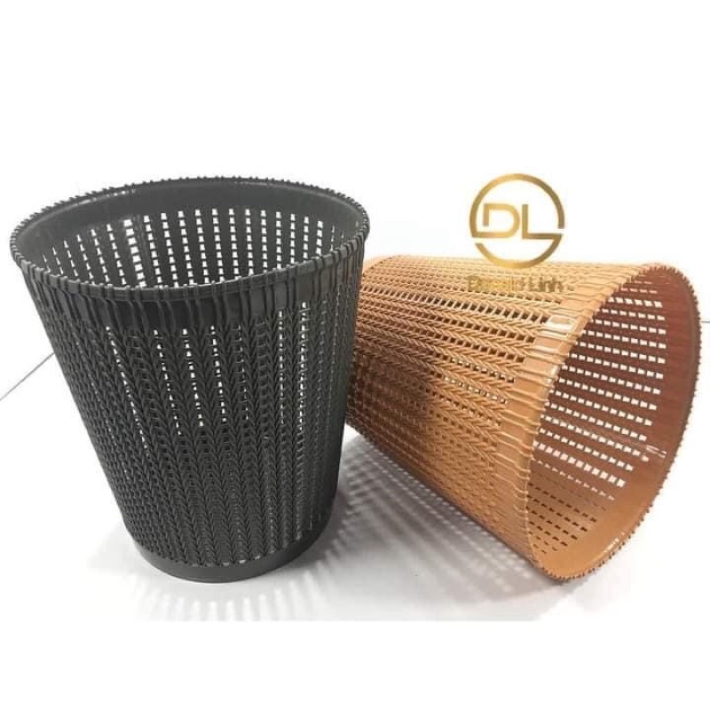 Sọt rác mây đan băng nhựa size trung mã No.5155
