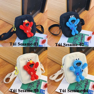 Túi đeo chéo sesame vải bố chất lượng - con sesame cao cấp