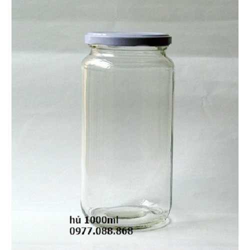 Set 06 Hủ thủy tinh tròn 1000ml nắp thiếc - Hủ trong suốt đựng thực phẩm | BigBuy360 - bigbuy360.vn