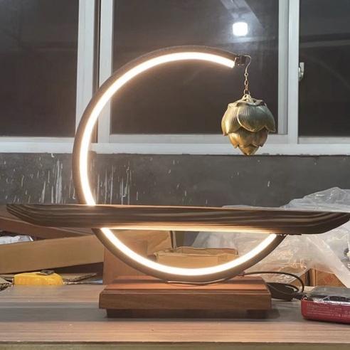 Kệ đèn led đặt tượng trang trí bán nguyệt sử dụng chân USB kiểu mới - kệ tượng đốt trầm trang trí decor giá tốt nhất