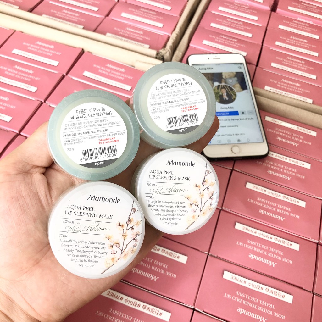 {THANH LÝ} Mặt Nạ Ngủ Môi Mamonde Aqua Peel Lip Sleeping Mask 20g | BigBuy360 - bigbuy360.vn