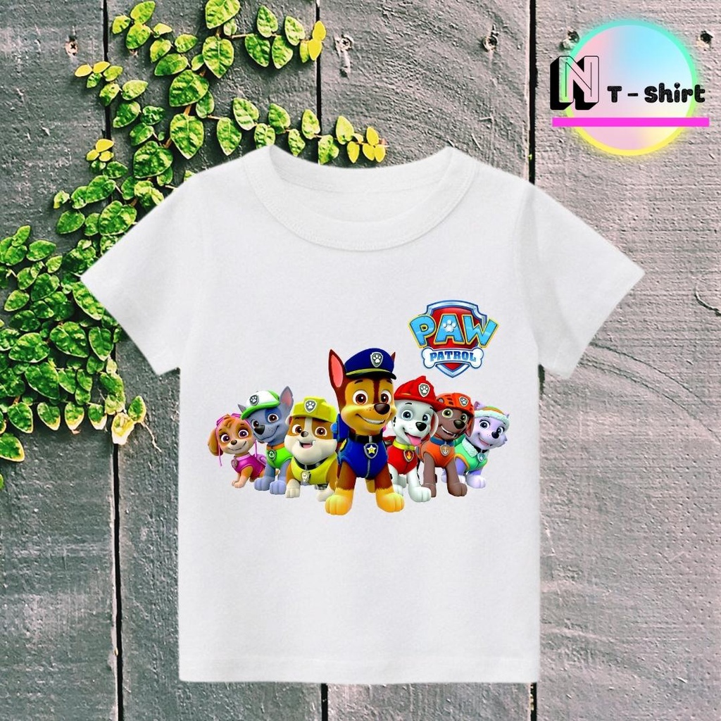 Áo thun bé trai và bé gái in hình Đội chó cứu hộ Paw Patrol, Áo cotton xịn mặc mát thoải mái NTshirt 01