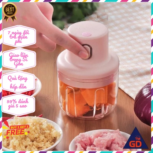 Máy Xay thịt mini KHÔNG DÂY, máy xay tỏi, hạt khô, xay sinh tố, xay thịt,rau củ quả các loại máy xay đồ ăn dặm cho bé
