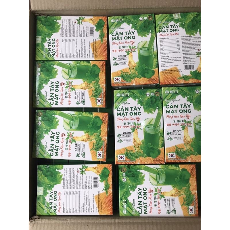 _Bột cần tây mật ong_hồng sâm rau má  - Giảm Cân, Da Sáng Dáng Xinh, thanh lọc cơ thể
