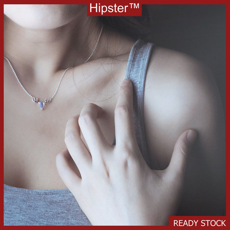 vòng cổ Bạc 925 Mặt Đá Mặt Trăng Tự Nhiên