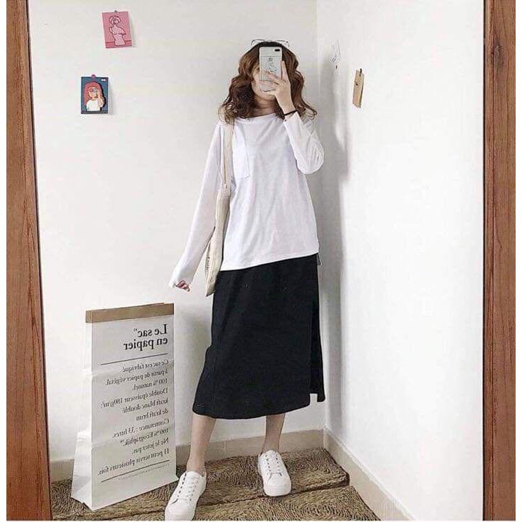 [RiniShoppu2020] 121B1 Chân váy dài voan xẻ tà | BigBuy360 - bigbuy360.vn