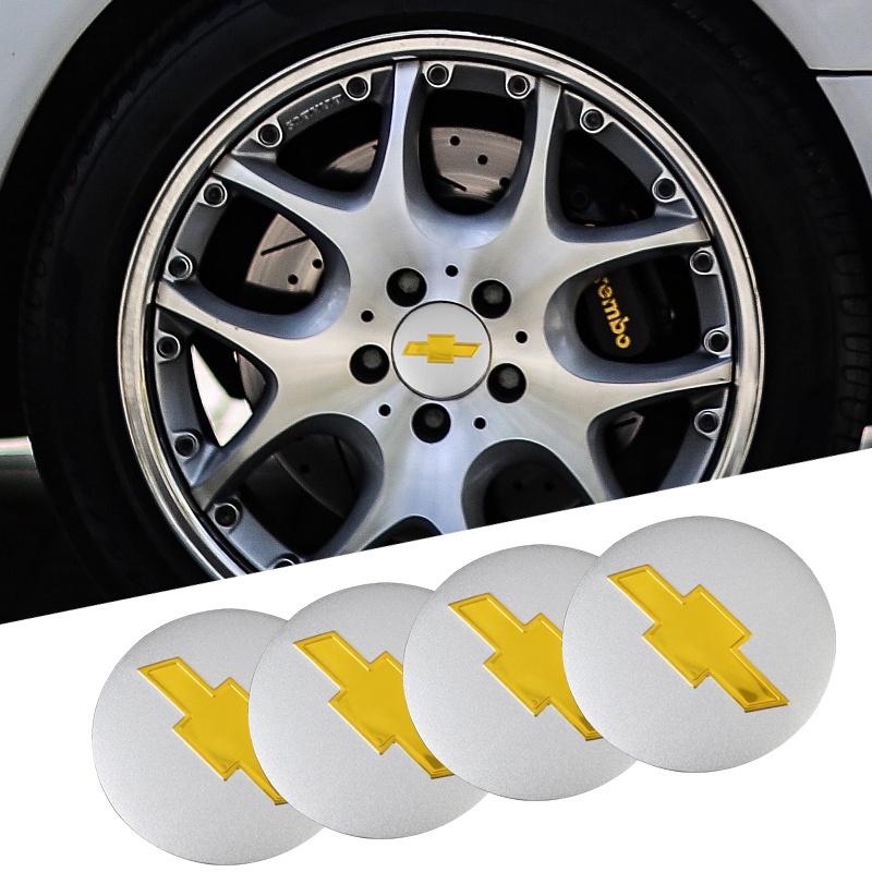 Bộ 4 Miếng Dán Trang Trí Trục Bánh Xe Ô Tô Chevrolet Trax Sonic Cruze Malibu Tahoe Impala Equinox Suburban Traverse
