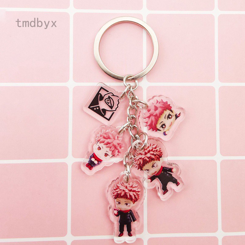 Móc khóa treo mặt dây acrylic hình Jujutsu Kaisen Yuji Itadori Gojo Satoru