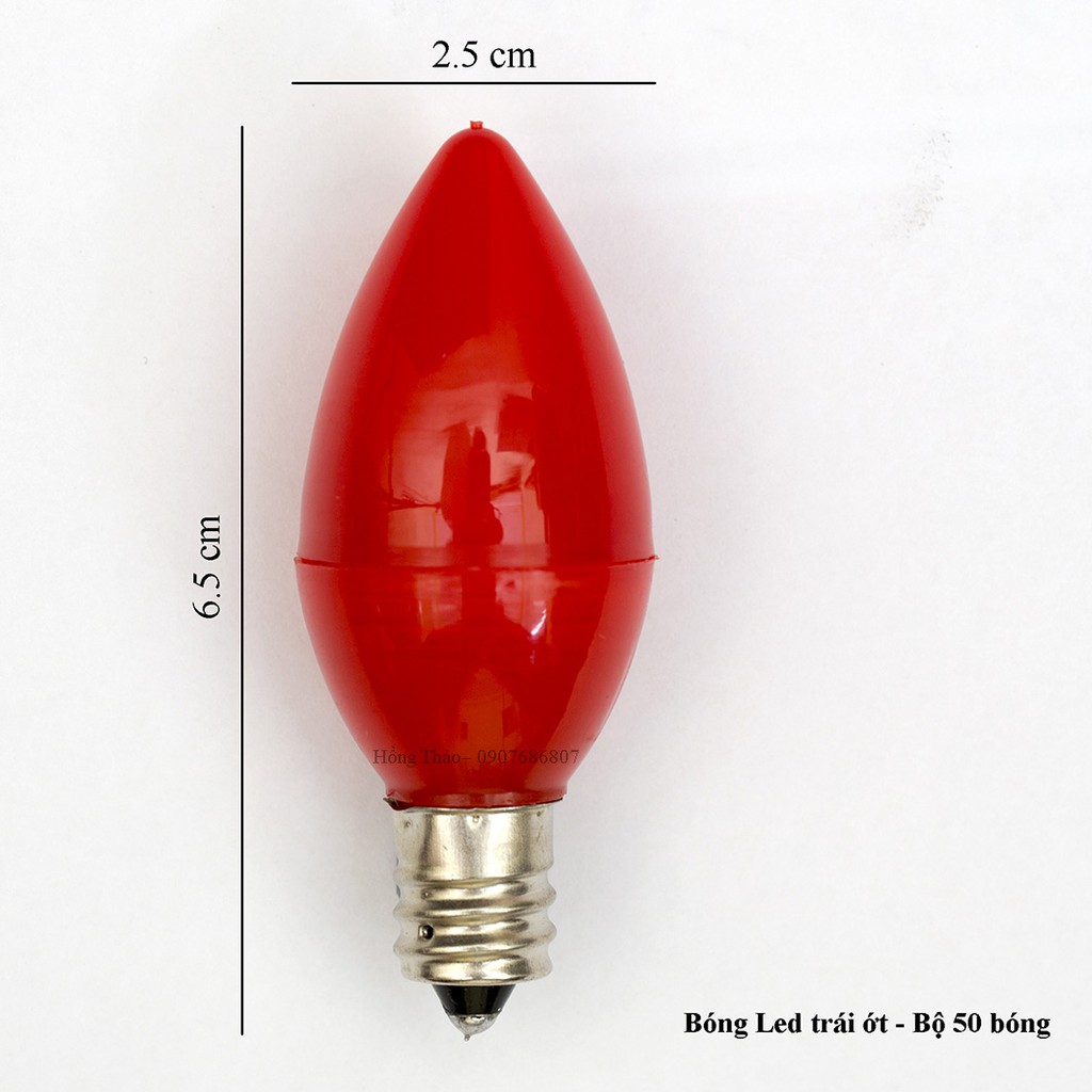 Bộ 50 Bóng Led ớt cà na