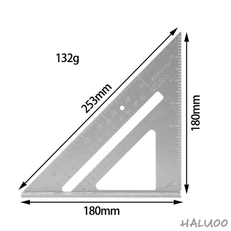 Thước tam giác 7" bằng nhôm dùng đo khoảng cách kiến trúc