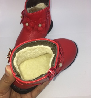 Giày boot lót lông bé gái -A158