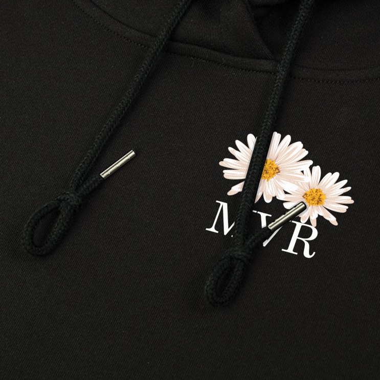 Áo Khoác Nỉ Hoodie Có Túi Dầy Ấm Hoa Cúc Mẫu Mới Cực Đẹp Vải Cotton Đen Local Brand MVR Maverick