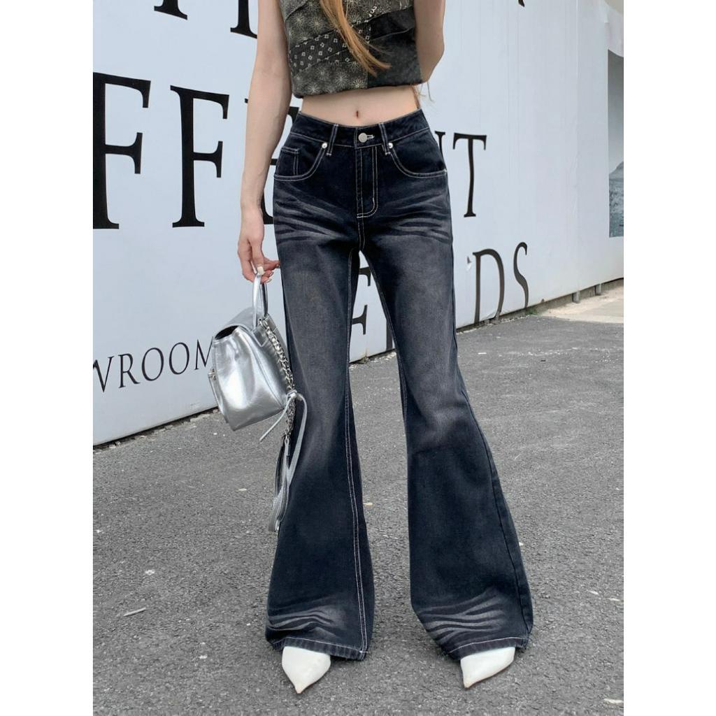 Quần Dài Ống Rộng Lưng Cao Thời Trang Phong Cách Hàn Quốc Cho Nữ