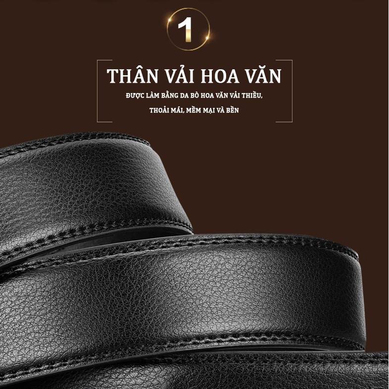 [FREESHIP 50K] Thắt Lưng Nam Mặt Trơn Màu Đen Huyền Bí