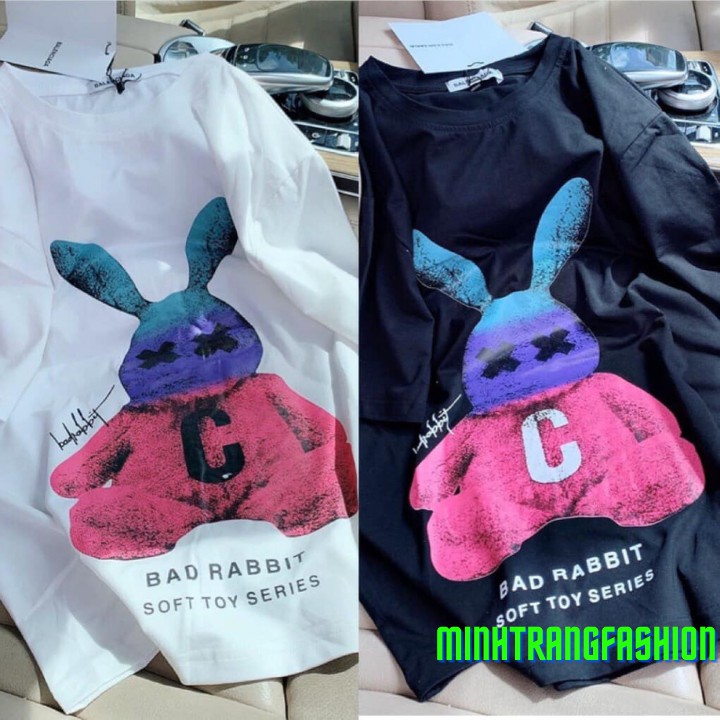 [FREESHIP] Áo Thun Tay Lỡ Cực chất Unisex Hình In Bad Rabbit Form Rộng