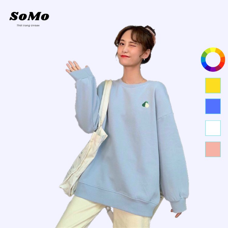 Áo Sweater Nỉ Unisex Form Rộng Trái Cây Nam Nữ Ulzzang SOMO