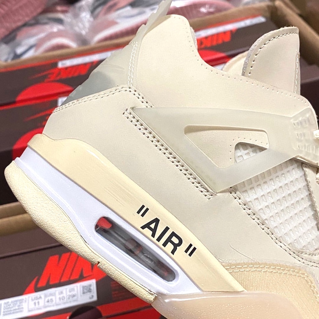 Giày Off-White x Air Jordan 4 Sail