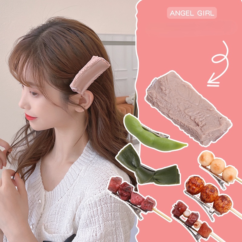 Kẹp tóc hình thức ăn dễ thương phong cách Hàn Quốc