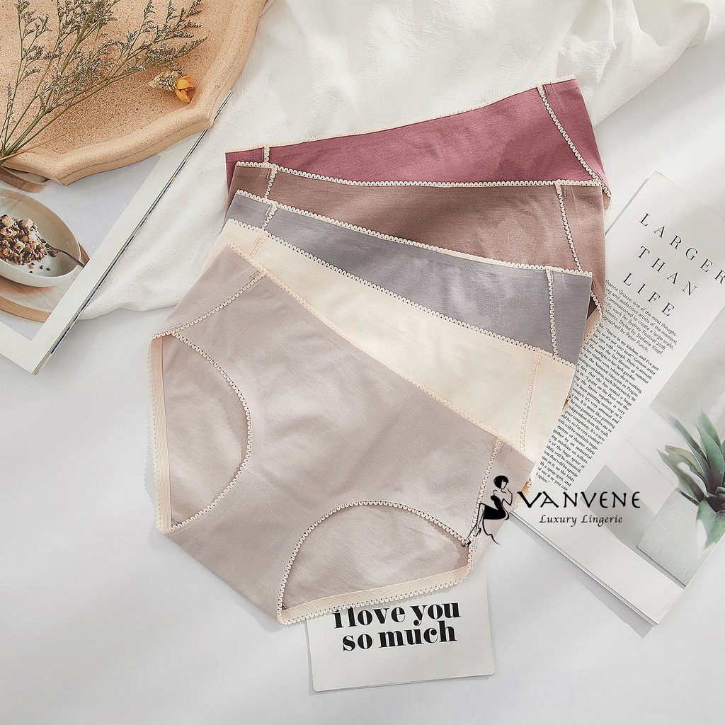 QUẦN LÓT NỮ COTTON NANO VANVENE VIỀN REN MỚI CẠP VỪA LÓT KHÁNG KHUẨN MỚI Q333 | BigBuy360 - bigbuy360.vn