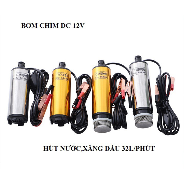 máy bơm dầu mini - máy bơm chìm hút nước mini 12V