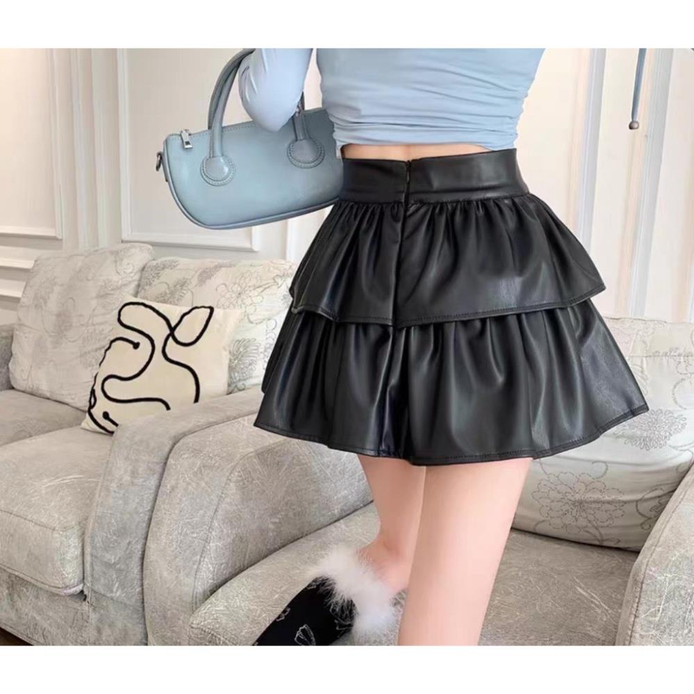 [ 𝐅𝐑𝐄𝐄 𝐒𝐇𝐈𝐏 ] SIÊU PHẨM VÁY DA 2 TẦNG
