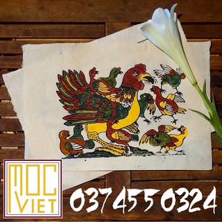 Tranh Đông Hồ Gà đàn