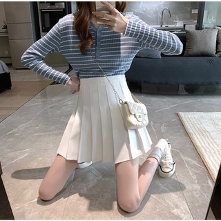 Chân Váy Tennis Nữ Xếp Ly Dáng Chữ A Chất Tuyết Mưa Chéo Thời Trang Hàn Quốc CinZy SG