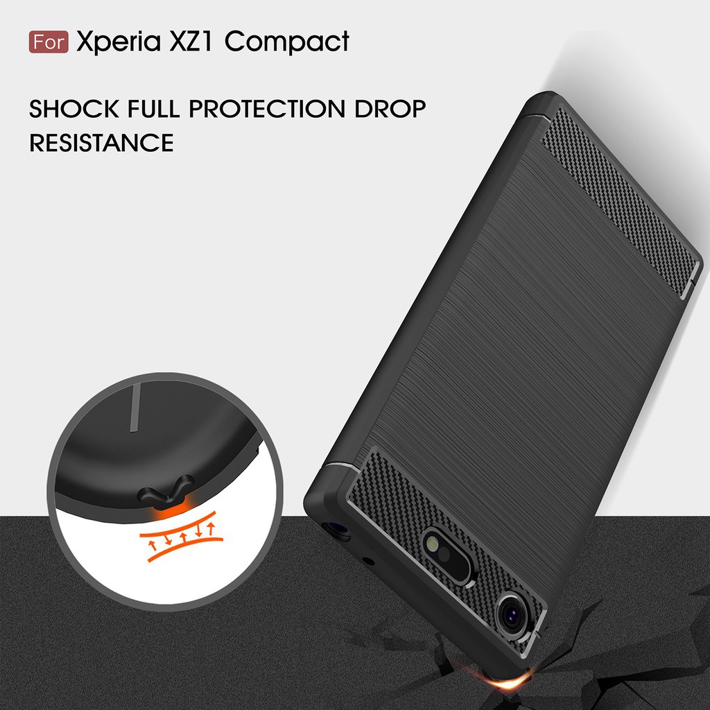 Ốp lưng sợi cacbon nhiều mẫu mã cho điện thoại Sony Xperia XZ1/XZ1 Compact