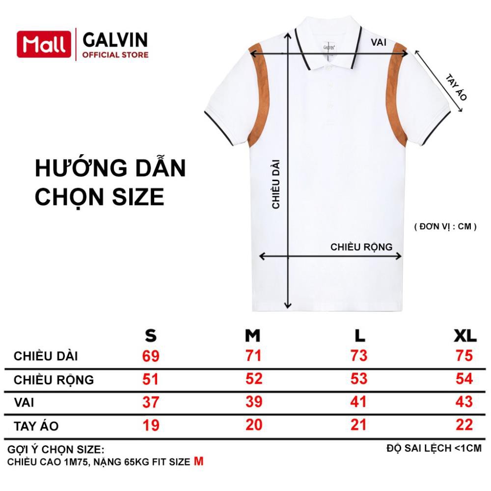 Áo polo Teddy nam phối da lộn Galvin chất cá sấu cotton co giãn form slim PLGV45 !