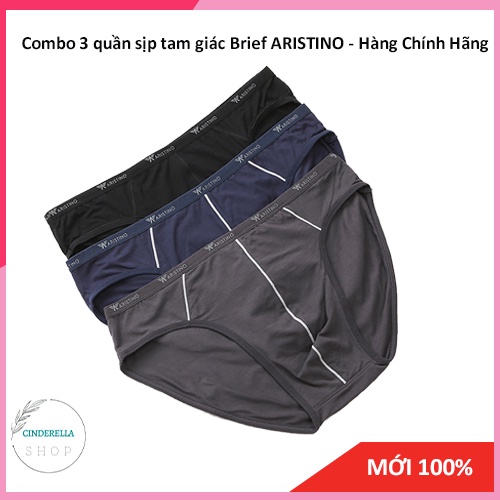 Combo 3 quần sịp tam giác nam dáng Brief ARISTINO chất liệu Bamboo thoáng mát, kháng khuẩn khử mùi cực tốt AC-06
