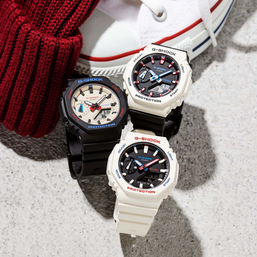 Đồng hồ nam/nữ Casio G-Shock GMA-S2100 / GMA-S2100WT-7A1 chống va đập, chống nước 200m, hàng chính hãng bảo hành 05 năm