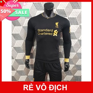 [NHẬP MÃ "HONGHE10 - HOÀN 10K XU''Quần áo bóng đá đồ đá banh LIVERPOOL 2019-20 MÀU ĐEN mới nhất TAY DÀI
