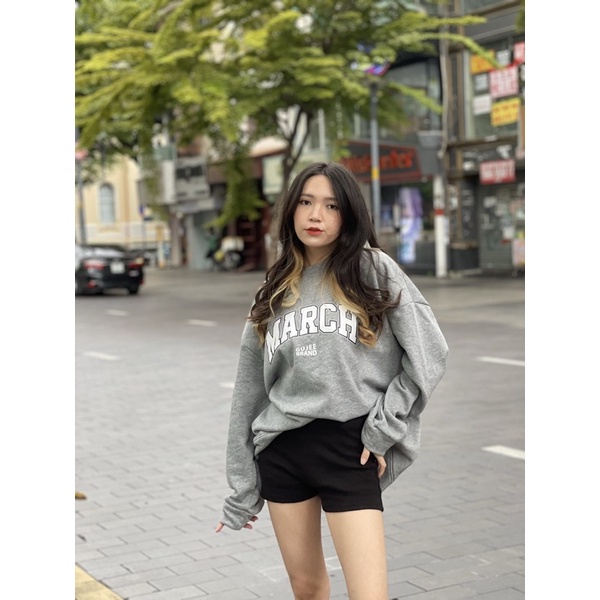 [Mã 12FASHIONSALE1 giảm 10K đơn 50K] Áo Sweater Nỉ Bông MARCH Nam Nữ Unisex (Ảnh thật/Có sẵn) | BigBuy360 - bigbuy360.vn