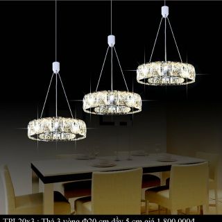 ĐÈN Thả pha lê phi 200