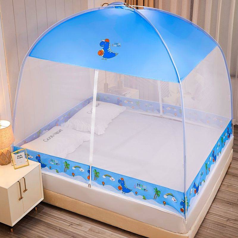 Mosquito Net Lắp đặt miễn phí Túi Mông Cổ gấp 1,5 mét 1,8m Giường đôi Hộ gia đình 1.2M Mã hóa ký túc xá 1,0 m