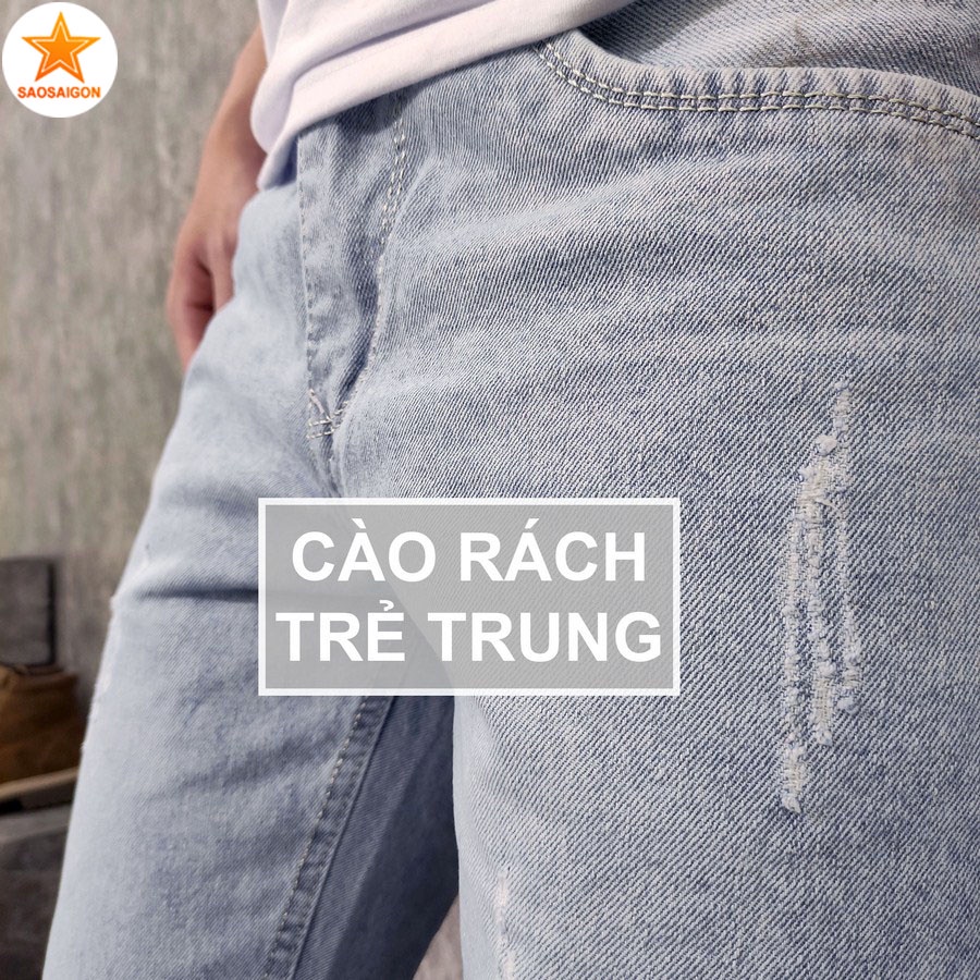 Quần short nam [ HÌNH THẬT ] jean đẹp chuẩn siêu bền SG414 Saosaigon | BigBuy360 - bigbuy360.vn