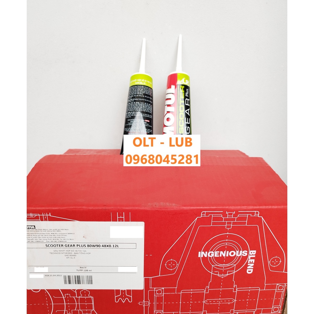 Nhớt hộp số (Nhớt Láp) CHÍNH HÃNG Xe Tay ga cao cấp Motul Scooter Gear Plus 120ml