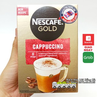 [Hỏa Tốc] Cafe Nescafe Gold vị Cappuccion 124g (8 gói)