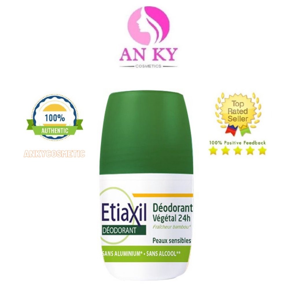 Lăn Khử Mùi Ngăn Mồ Hôi Chiết Xuất Nha Đam Etiaxil Deodorant Vegetal 24H Roll-On 50ml