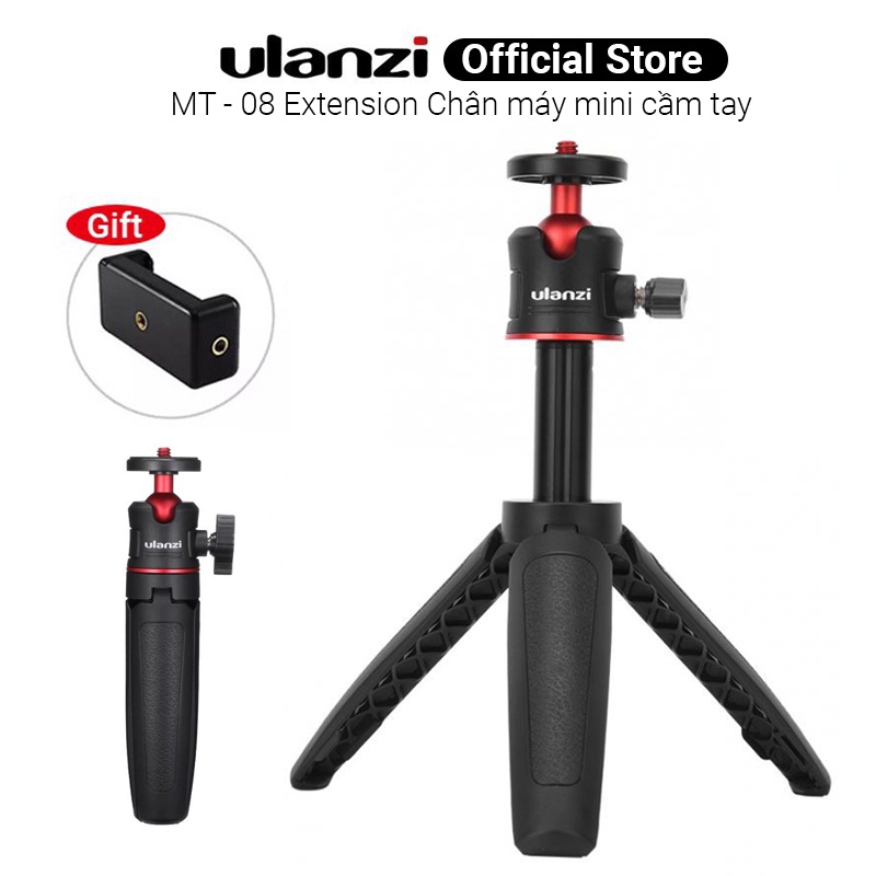 Tripod Mini Ulanzi MT 08 Extension - Chân máy mini cầm tay cho máy ảnh, điện thoại + tặng kèm ngàm chữ U