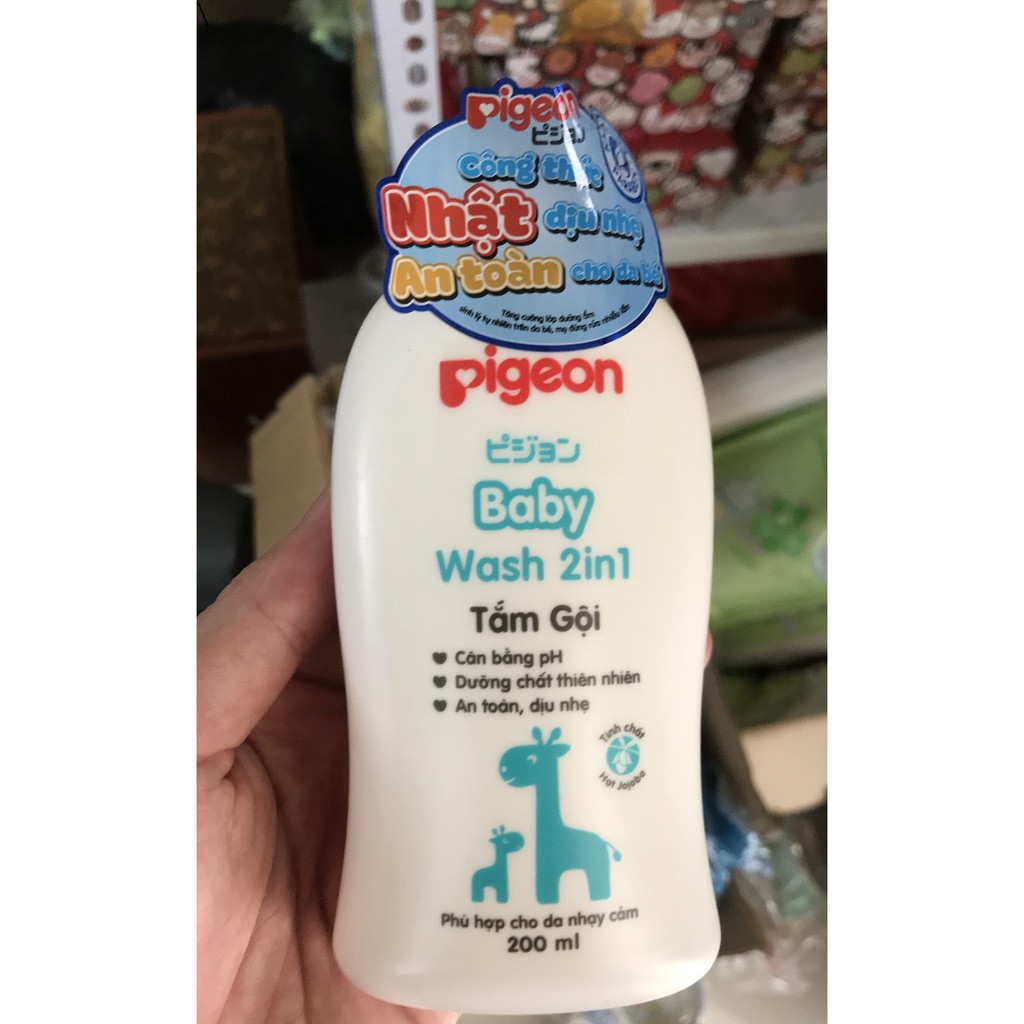 [ CHUẨN XỊN HÀNG CÔNG TY] Sữa tắm gội dịu nhẹ Pigeon 2in1 Hoa hướng dương / Jojoba