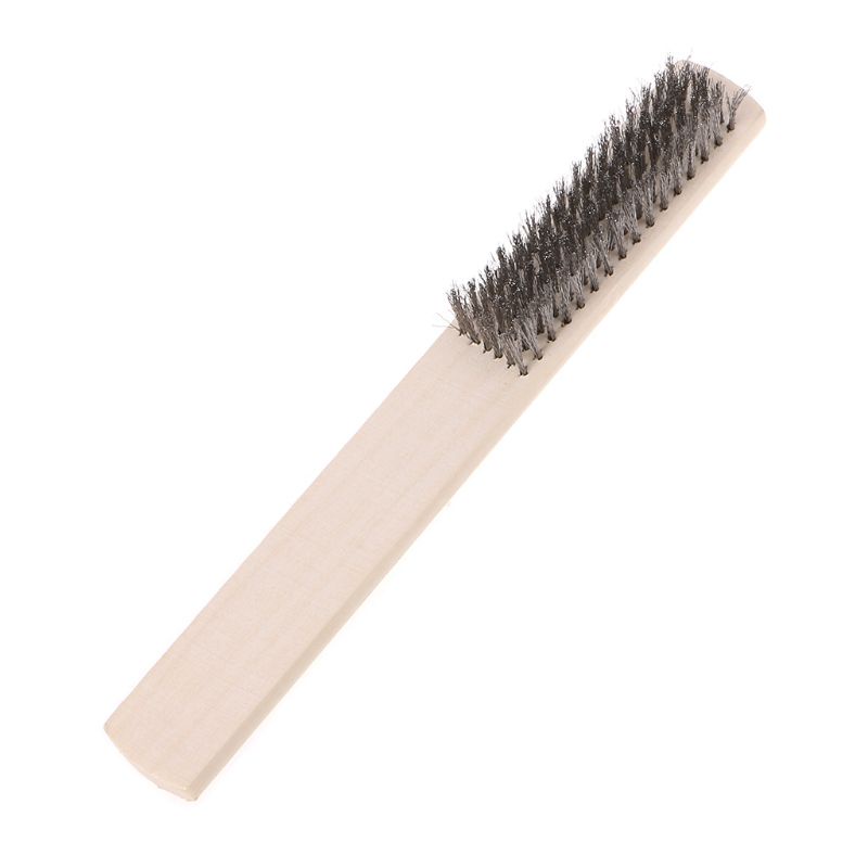 1 bàn chải dây thép không gỉ đánh bóng loại bỏ rỉ sét