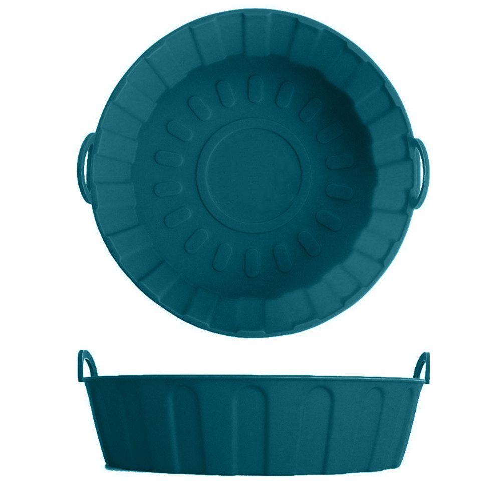 Giỏ Silicone Tròn Mềm Tái Sử Dụng Đựng Bánh Pizza Tiện Lợi